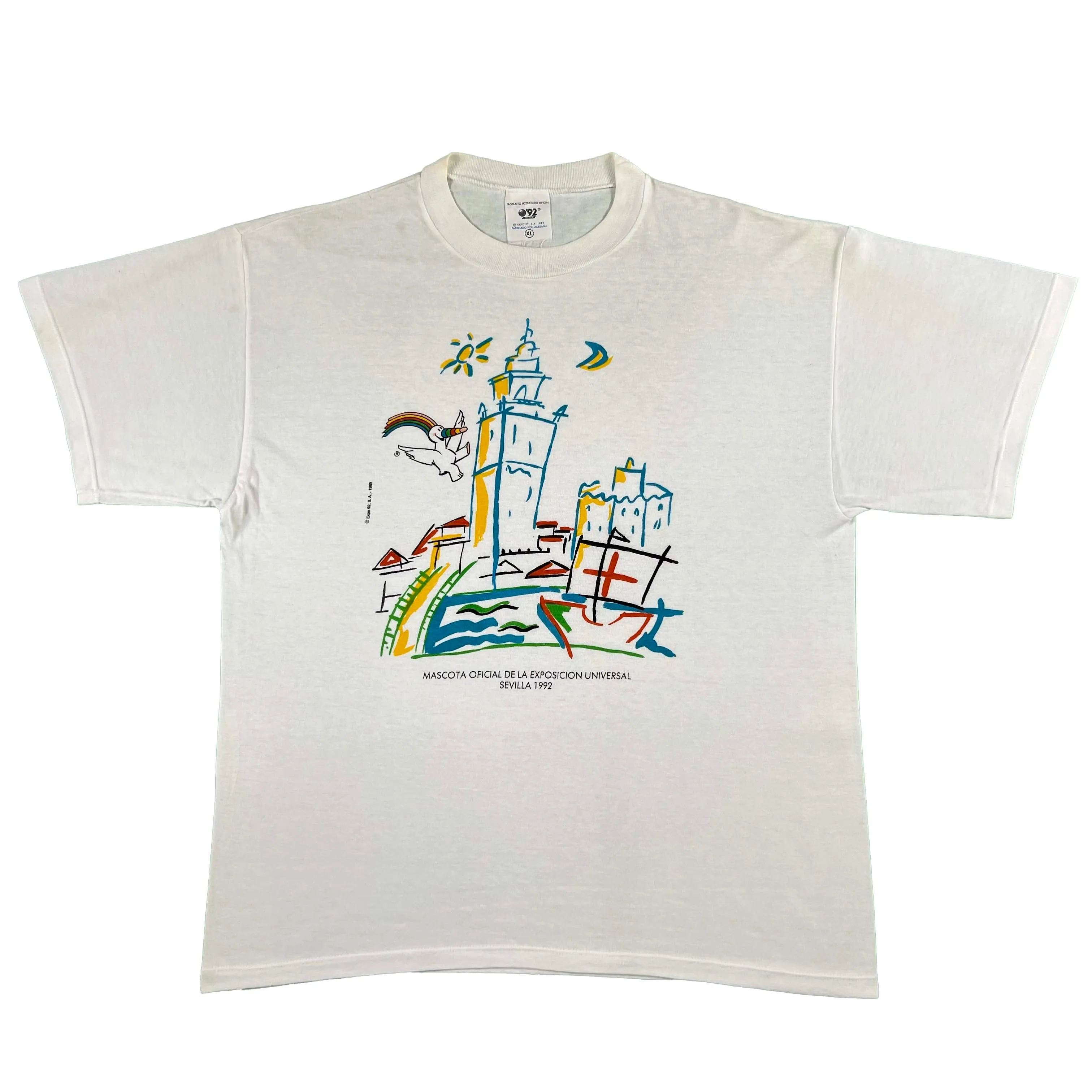 90s Sevilla Spain Art Tee- XL