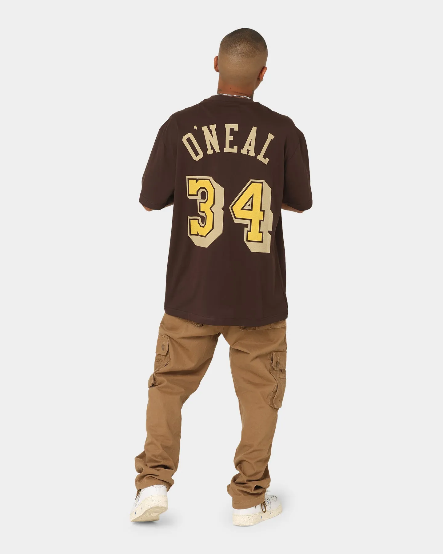 Mitchell & Ness Los Angeles Lakers Shaquille O'Neal #34 Lux Brown T-Shirt Baroque Brown