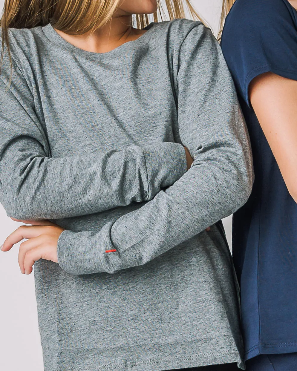 The Organic Long Sleeve Tee [Heather Grey]